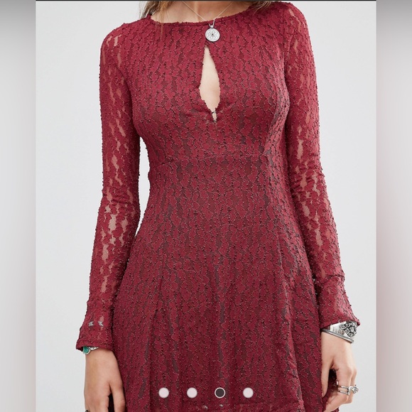 Free People Teen Witch Dress in Plum - Picture 3 of 5